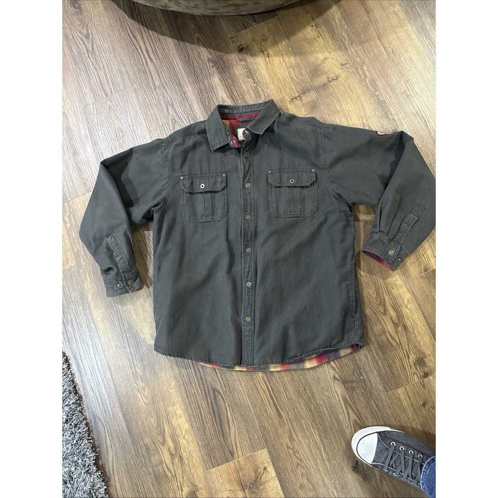 Legendary Whitetails Jacket/shacket Mens Extra Large XL‎ Brown Flannel Lined